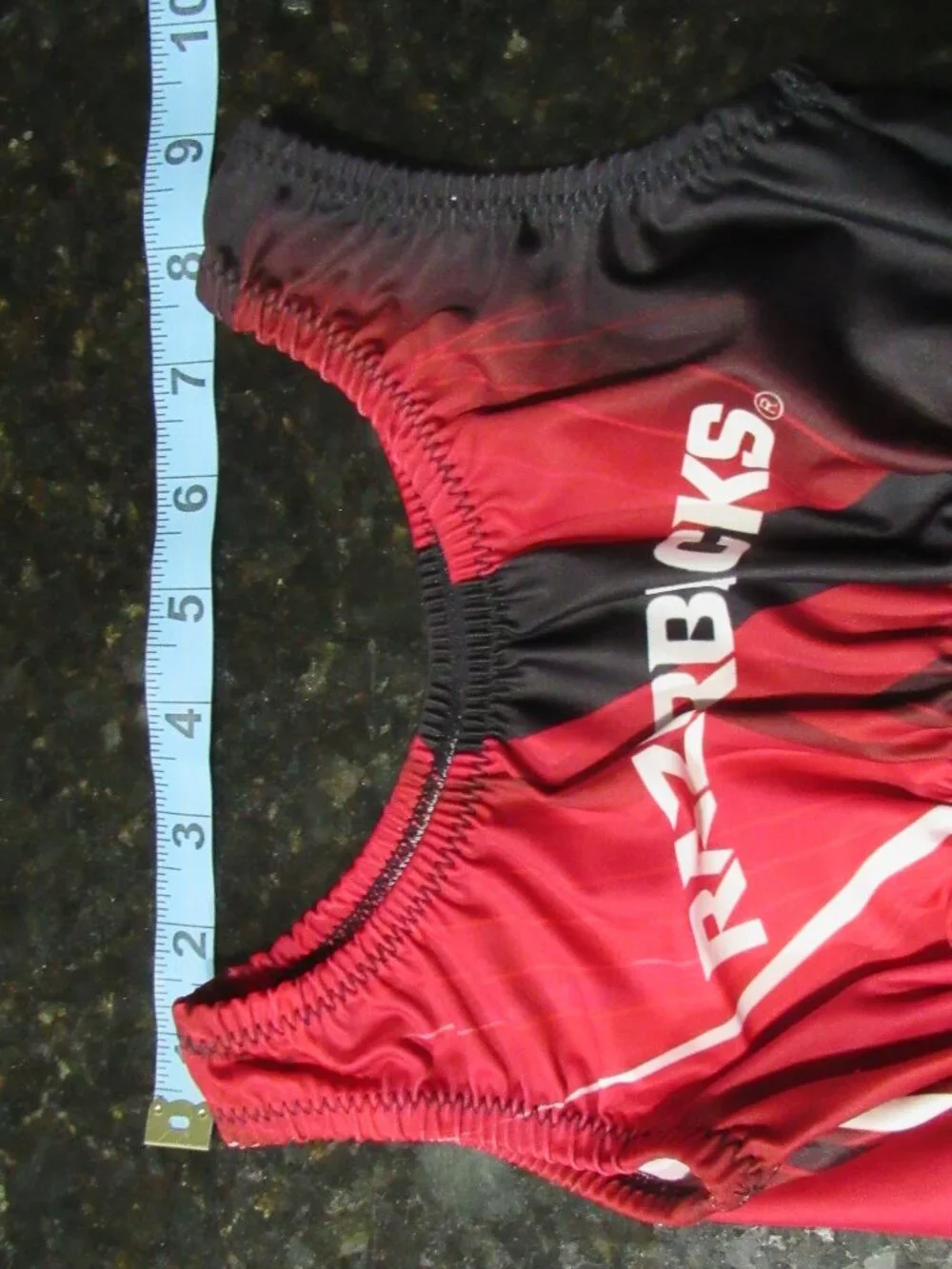 University of Arkansas Razorbacks Youth Red Black White Gymnastic Foxy's Leotard